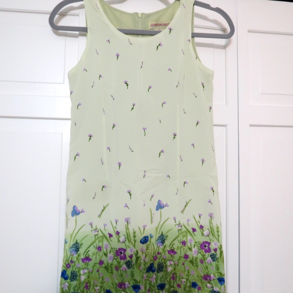 Jonathan Martin Green Flower Dress